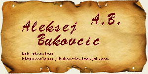 Aleksej Bukovčić vizit kartica